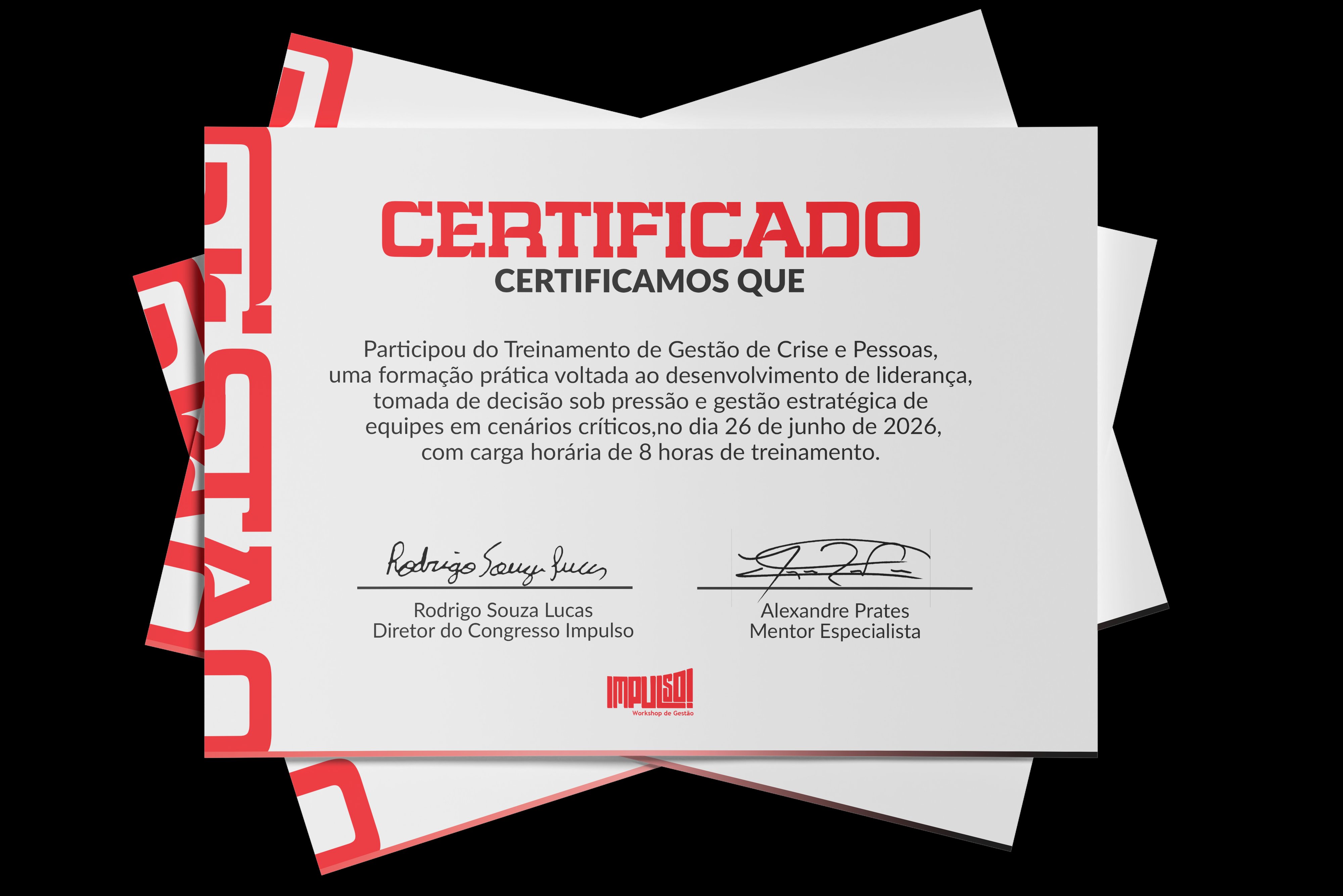 Modelo do Certificado Oficial — Workshop Alexandre Prates
